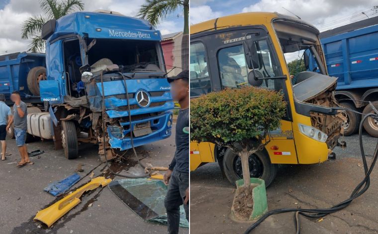 Foto: ReproduÃ§Ã£o/Redes sociais - De acordo com a Secretaria Municipal de EducaÃ§Ã£o de Paraopeba, havia 25 pessoas no Ã´nibus. Cinco delas precisaram de atendimento mÃ©dico, incluindo trÃªs crianÃ§as, a mÃ£e de uma delas e o motorista